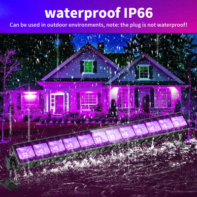 38W กันน้ำ IP66 UV แถบแสงสีดำ,40 LEDs Blacklight น้ำท่วมแสง,สีร่างกาย,Blacklight พรรค,ฮาโลวีน,เวทีแสง,