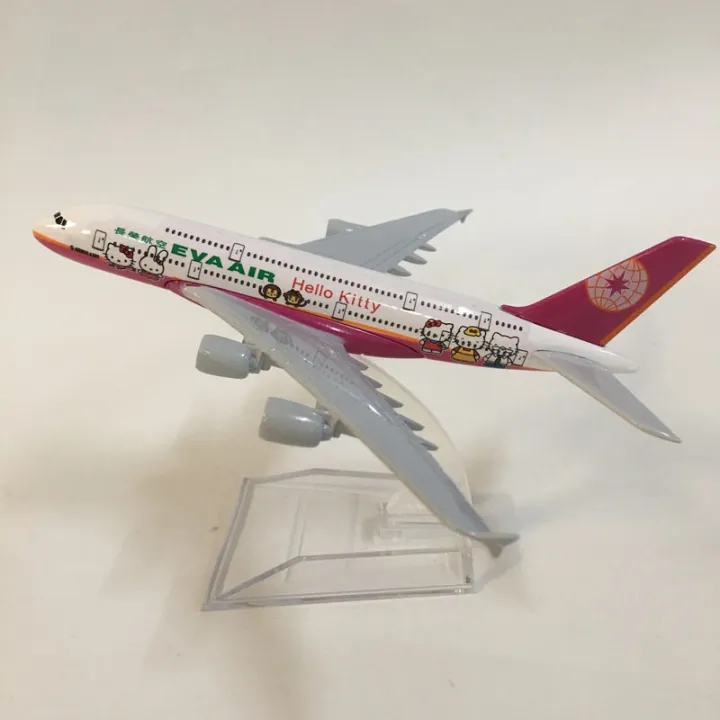 16cm EVA Air A380 Plane Model Airplane Model Planes Aircraft Model Toy ...