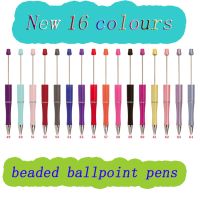 48pcs Beaded Ballpoint Pens Black Ink Pens DIY Handmade Beadable Pens for School Office Supplies Luxury Student Pens Pens