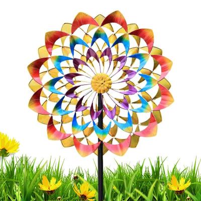 Wind Sculpture Spinner Rotating Windmill Sculpture Gardening Plug Wind Spinners Garden Decor Kinetic Wind Spinner For Lawn