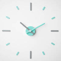 On-Time wall clock นาฬิกาไม่เจาะผนัง v2m เทา มิ้น ขนาดติดตั้ง 56 Cm. นาฬิการางวัลออกแบบ