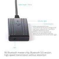 ‘；。【’； Bluetooth 5.0 Car Kit Phone Call Handsfree AUX USB Adapter For Audi A4 A5 A6 Q5 Q7 MMI 2G 3G System Media Inter MIC Input