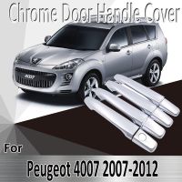 For Peugeot 4007 2007~2012 2008 2009 2010 2011 Stickers Decoration Chrome Door Handle Cover Refit Car Accessories