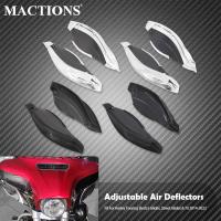 รถจักรยานยนต์ปรับ Batwing Fairing ปีกด้านข้าง Air Deflector ควัน Chrome สำหรับ Harley Touring Street Electra Tri Glide 2014-2022