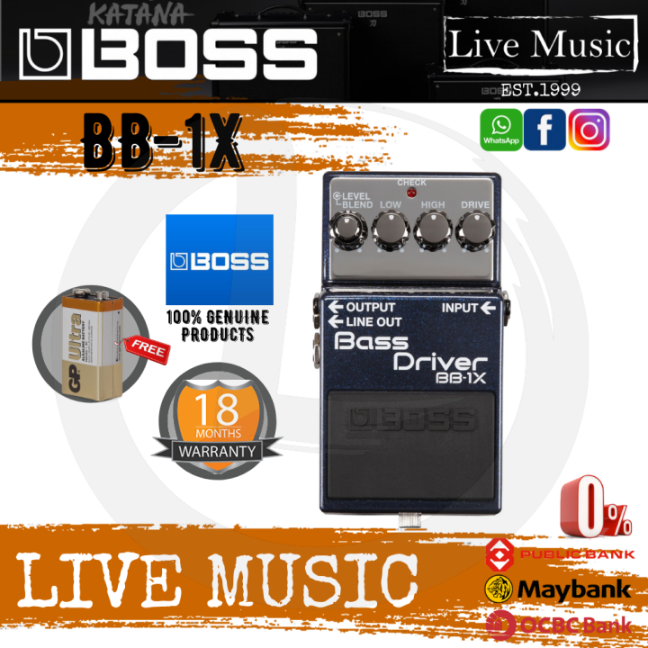 Boss BB-1X Bass Driver Guitar Effect Pedal (BB1X) | Lazada