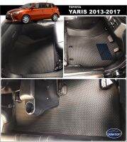 พรมปูพื้นรถยนต์YARIS 2013-2017 ลายสนุ๊กสีดำ เต็มคัน