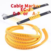 EC-J Flat Number Tube Cable Wire Marker 0 to 9 For Cable Size A-Z Letters Cable Markers label marking MS-65/100 Number Target Highlighters Markers