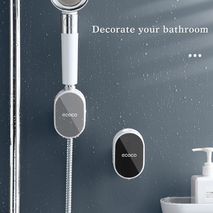 360-สากลที่วางหัวฝักบัวติดผนังยึดไม่มีเจาะสนับสนุนแขวนปรับห้องอาบน้ำฝักบัวยืนอุปกรณ์ห้องน้ำ