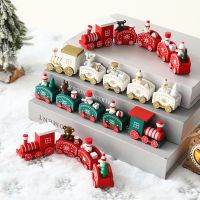 ；‘。、’ Wooden Train Christmas Ornament Merry Christmas Decoration For Home Table 2023 Xmas Gifts Noel Natal Navidad Happy New Year 2022