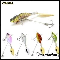 WUXU จม 44 มม./13.6g หมุน ช้อนโลหะ เลื่อม ตะขอแหลม ล่อ VIB Wobblers Crankbaits เหยื่อตกปลาโลหะ