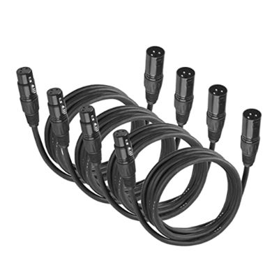 Microphones Cable 10Ft XLR Cable Stage Light Cable Wire 3 Pin Male to Female Connector for Microphones and Stage Lights