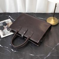 ♧New Fashion R Men Briefcase Crazy Horse Leather Men Sling Bag☸