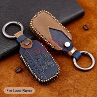 ฝาครอบเคสกุญแจรถยนต์หนังเครซีฮอร์สใหม่สำหรับ Land Rover Range Sport Freelander 2 Discovery 4 5