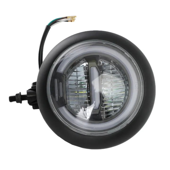 Areyourshop 7 inch Motorcycle LED Headlight Round Projector for Cafe ...