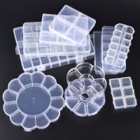 Transparent Plastic Storage Jewelry Box Adjustable Compartment Container For Beads Earring Box For Jewelry Rectangle Box Case