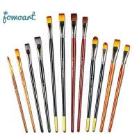 Jowoart สีน้ำสีน้ำทึบแปรงไนลอนผมสั้น Rod 6 ชิ้นศิลปะสังเคราะห์ปากการะบายสีชุดนักเรียนอุปกรณ์วาดรูปภาพวาดแปรง