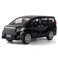 Hot 1:32 Scale Diecast Car Toyota Vehicle Mpv Alphard Metal Model With Light And Sound Tundra Pickup Truck Pull Back Toys