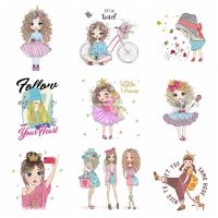 Ballet Girl Patch Thermo Transfers Stickers For Clothing Beautiful Girl Appliques Iron On Clothes Heat-Sensitive For T-Shirt