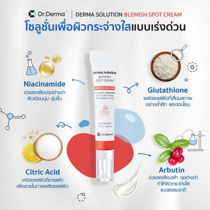 kimhanshops-dr-derma-derma-solution-spot-15-ml-เจลแต้มสิว-รอยดำจากสิว