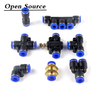 Pneumatic fittings CylinderPU/PV/PE/HVFF/SA Water Pipes and Pipe Connectors Direct Thrust 4-16mm PK Plastic Hose Quick Couplings Pipe Fittings Accesso