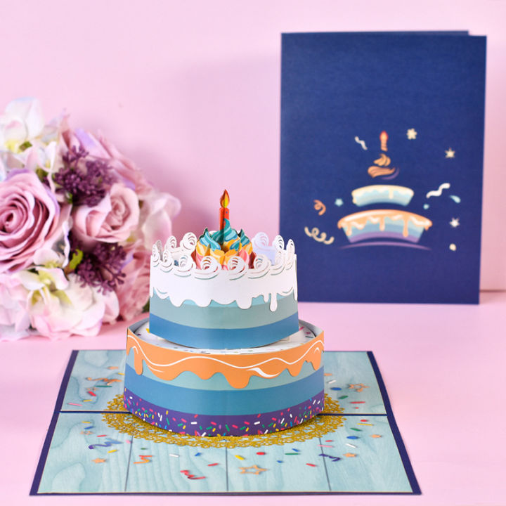 Premium Surprise 3D Pop Up Happy Birthday Card, Popup Birthday Cake Card,  Wonder Cake Greeting Card | Lazada