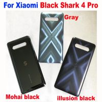 ฝาปิดช่องซองเก็บแบตเตอรีหลังแบบดั้งเดิมเหมาะสำหรับ Xiaomi Black Shark 4 Pro เคสด้านหลังฝาหม้อแบบแก้วโทรศัพท์ Blackshark 4กรอบ Chassic