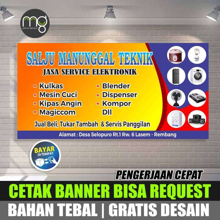 Spanduk Service Elektronik Banner Jasa Servis Tv Kulkas Dengan Desain Yang Bisa Request Dan 6284