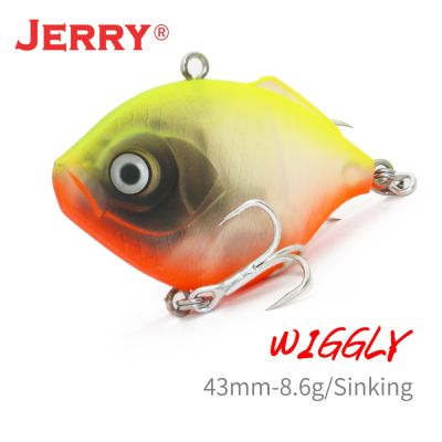Jerry Wiggly 1pcs 4.3cm 7.7g rattling crankbait VIB hard bait sinking ultralight freshwater saltwater sea fishing lure
