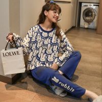 new style pajamas womens spring, and winter sleeved pure cotton sweet and girls oversized home clothes for wear outside