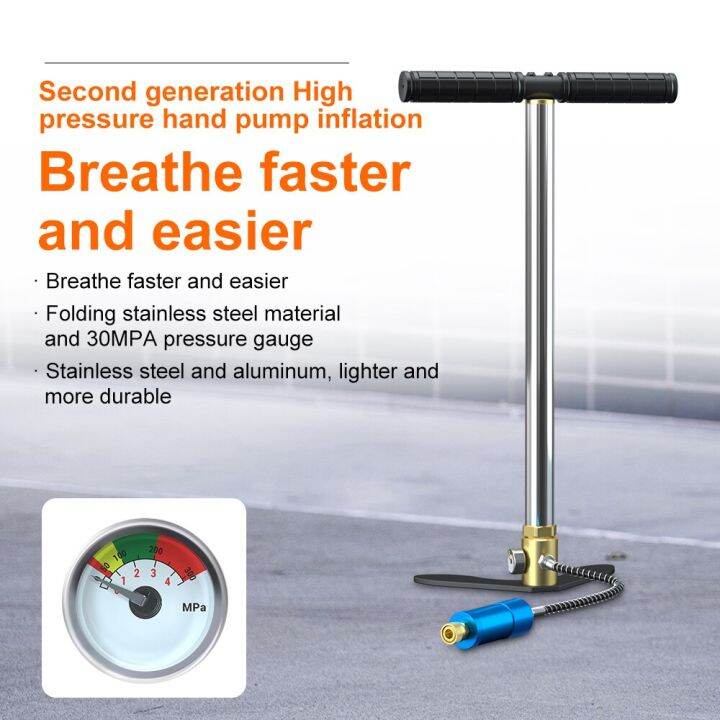 Chikadiv 4500Psi/30MPA High Pressure Hand Pump MultiPurpose 4 Stage