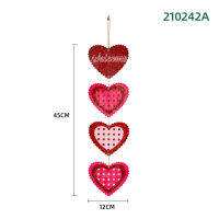 [In stock] สินค้าใหม่ Creative Valentines Day Heart Shape Listing Home Party วันวาเลนไทน์ตกแต่งผนังสีชมพู LOVE ประตูการผลิต