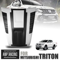 สกู๊ป สคู๊ป ช่องลมหลอก ฝากระโปรงหน้า รุ่น มิตซูบิชิ ไทรทัน MITSUBISHI TRITON ปี 2015 - 2018 สีขาว ตัดดำ W54 1 ชิ้น