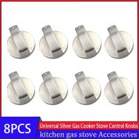 ☑◈ 8 PCS Metal 6mm Universal Silver Gas Stove Control Knobs Adaptors Oven Switch Cooking Surface Control Locks