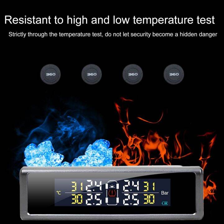 carcool-ระบบตรวจสอบแรงดันยางรถยนต์อัจฉริยะ-ระบบนิรภัยอัตโนมัติไร้สายหน้าจอ-lcd-ดิจิตอลพลังงานแสงอาทิตย์