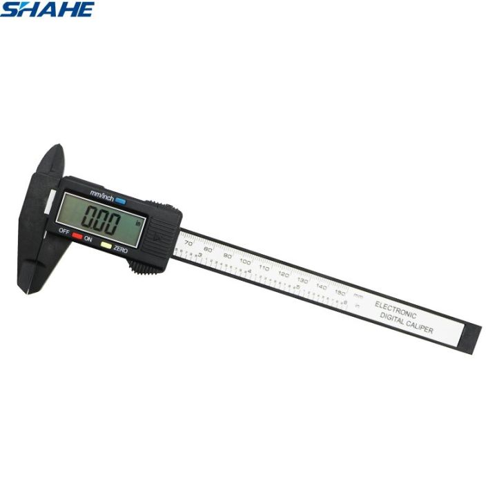 shahe-เครื่องวัดระยะเวอร์เนียดิจิตอล150มม-6นิ้ว-lcd-อิเล็กทรอนิกส์คาร์บอนไฟเบอร์คาลิปเปอร์คอมโพสิตเครื่องวัดระยะเวอร์เนียไมครอน