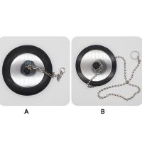 【DT】hot！ 1Pc Rubber Choke Bathtub Drain Stopper with Chain Plug Tub for and Hotel