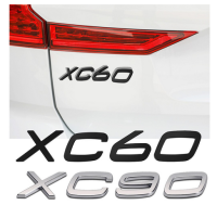 VOLVO XC60 XC90 SILVER OR BLACK REAR LOGO EMBLEM 3D โลโก้สติกเกอร์สำหรับติดด้านหลัง วอลโว่ สีเงิน สีดำ