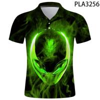 Alien New Summer 3D Printed Polo Shirt Men Fashion Camisas Streetwear Casual Hombres Short Sleeve Ropa De Hombre Cool Tops