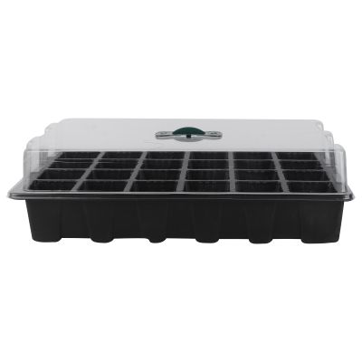 1pc 24 Cells Plant Seeds Germination Tray Nursery Pots Planter Flower Pot with Lids Hydroponic Grow Box Seedling Tray