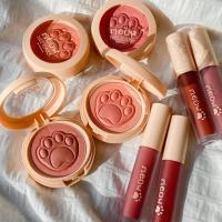 ST-ราคาต่อเซต เมคอัพน้องเหมียว บลัชออนผสมไฮไลท์+ลิปเนื้อซอฟต์แมตต์ NEE CARA MEOW BLUSH &amp; LIP GLAZE MAKEUP KITS N317