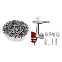 1set Stainless Steel Alphabet Letter Cookie Cutters Mold &amp; 1 Set Metal Food Grinder Attachment