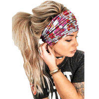 Mode Shop Hang qiao shopNew Women Fashion Print Yoga Workout Elastic Headwraps Hair Band