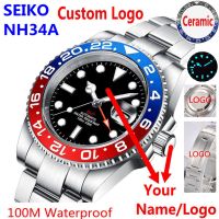 Luxury NH34 GMT Watch For Men Automatic mechanical watches 40MM Ceramic Bezel Luminous Sapphire 100M Waterproof Male Clock