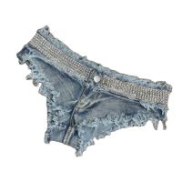 【hot】✽  Nightclub 2022 New Womens Ultra Short Denim Jeans Low Waist Cowboy Shorts Pole