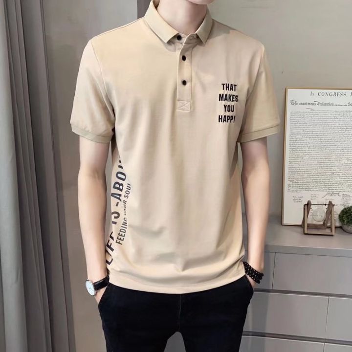 เสื้อยืดแขนสั้นผู้ชาย-เสื้อยืดสีทึบลำลองสำหรับเด็กผู้ชายสไตล์เกาหลีงานปักสำหรับฤดูร้อน2023