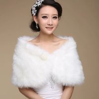 【Miki Xinyuan】2021ขาย【Miki Xinyuan】 FashionAccessories อบอุ่น Faux FurBolero แต่งงานห่อผ้าคลุมไหล่เจ้าสาว JacketAccessories มุก