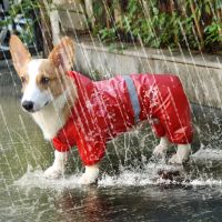 Pet Dog Waterproof Raincoat Jumpsuit Reflective Rain Coat Sunscreen Dog Outdoor Clothes Jacket for Small Dog Pet Supplies Clothing Shoes Accessories C