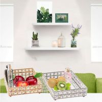 Z51PC Square Crystal Tray Household Cosmetics Storage Pallet