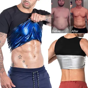 Men's Sauna Suit Shirt - Heat Trapping Sweat Compression Shapewear Top,Gym  Exercise Versatile Heat Shaper Jacket