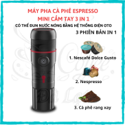 Máy Pha Cà Phê Espresso Mini Cầm Tay 3IN1 Đà Lạt Coffee Sử Dụng Điện